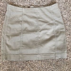 Jolt Light Off Green Mini Skirt